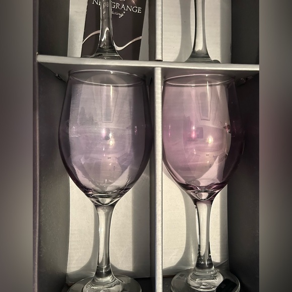 NIB 4 New Grange Luxury hand made glasses with a purple hue. - Picture 13 of 13